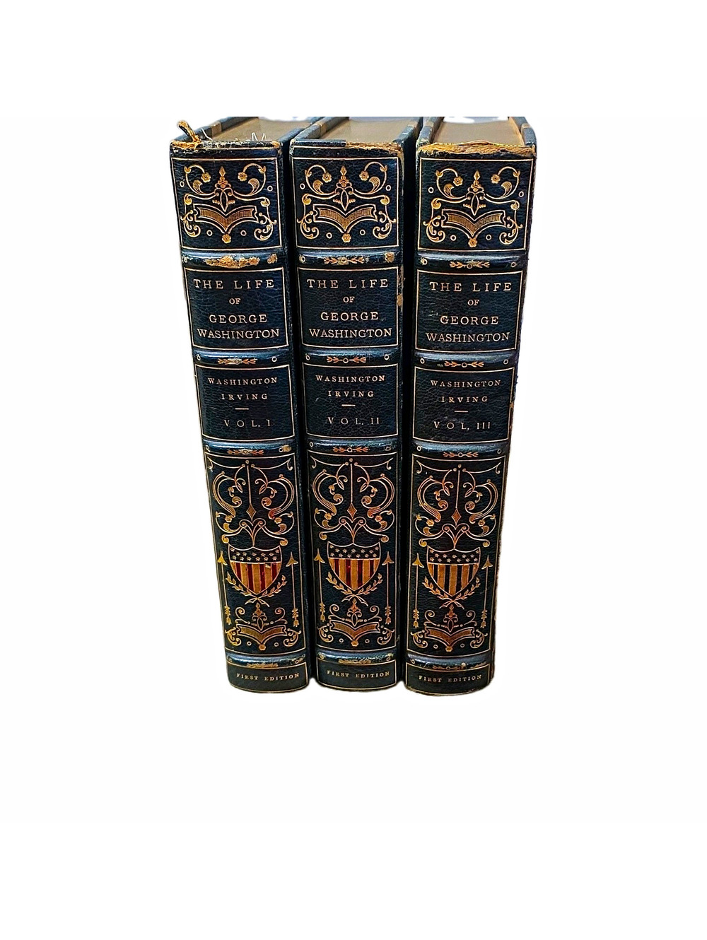 Washington Irving The Life of George Washington 3 Vol Set 1st Ed Illus HC